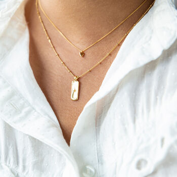 Personalised Textured Simple Bar Necklace, 6 of 12