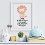 Be Strong And Courageous Lion Print, thumbnail 2 of 6