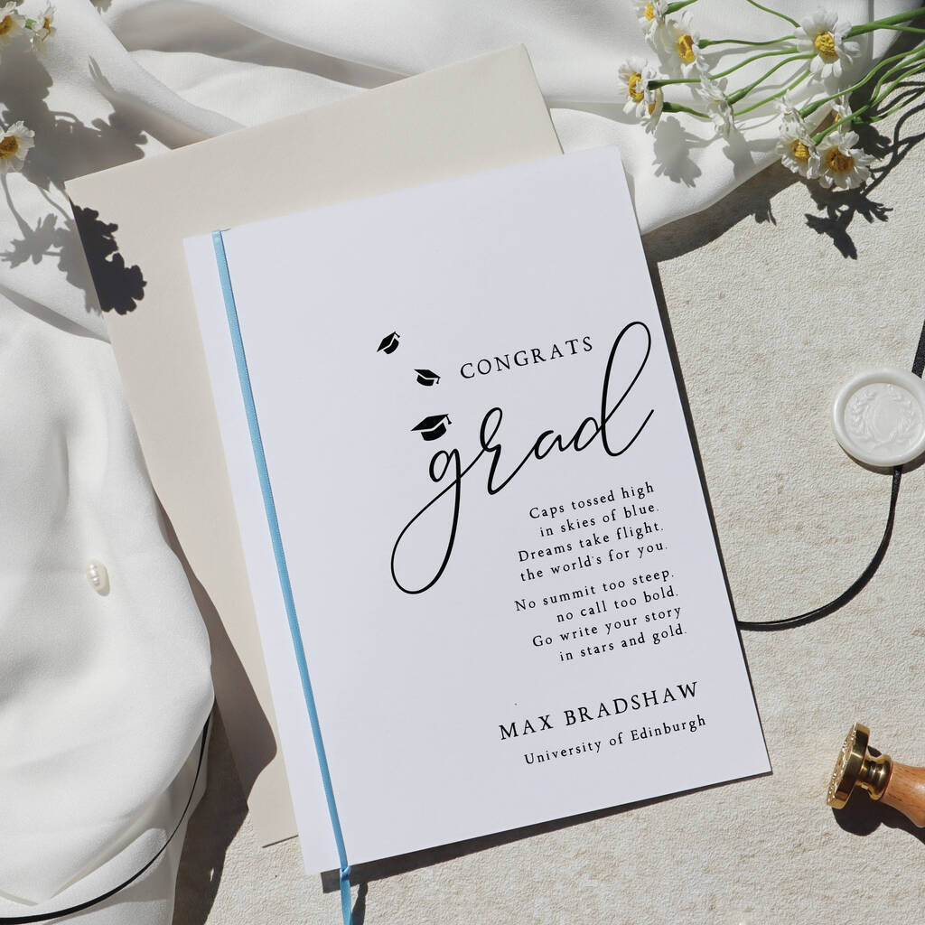 Congrats Grad Personalised Graduation Card For Him Her Happy Graduation Day, 1 of 7