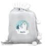 Personalised The Snowman Luxury Grey Pom Pom Sack, thumbnail 3 of 3