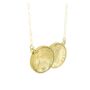 Irish Threepence Double Coin Necklace 24k Gold Plated, thumbnail 2 of 9