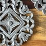 Mango Wood Carved Trivet Hot Food Surface Protector, thumbnail 9 of 9