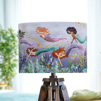 Mermaid Lampshade – Ocean Nursery Decor, 3 of 5