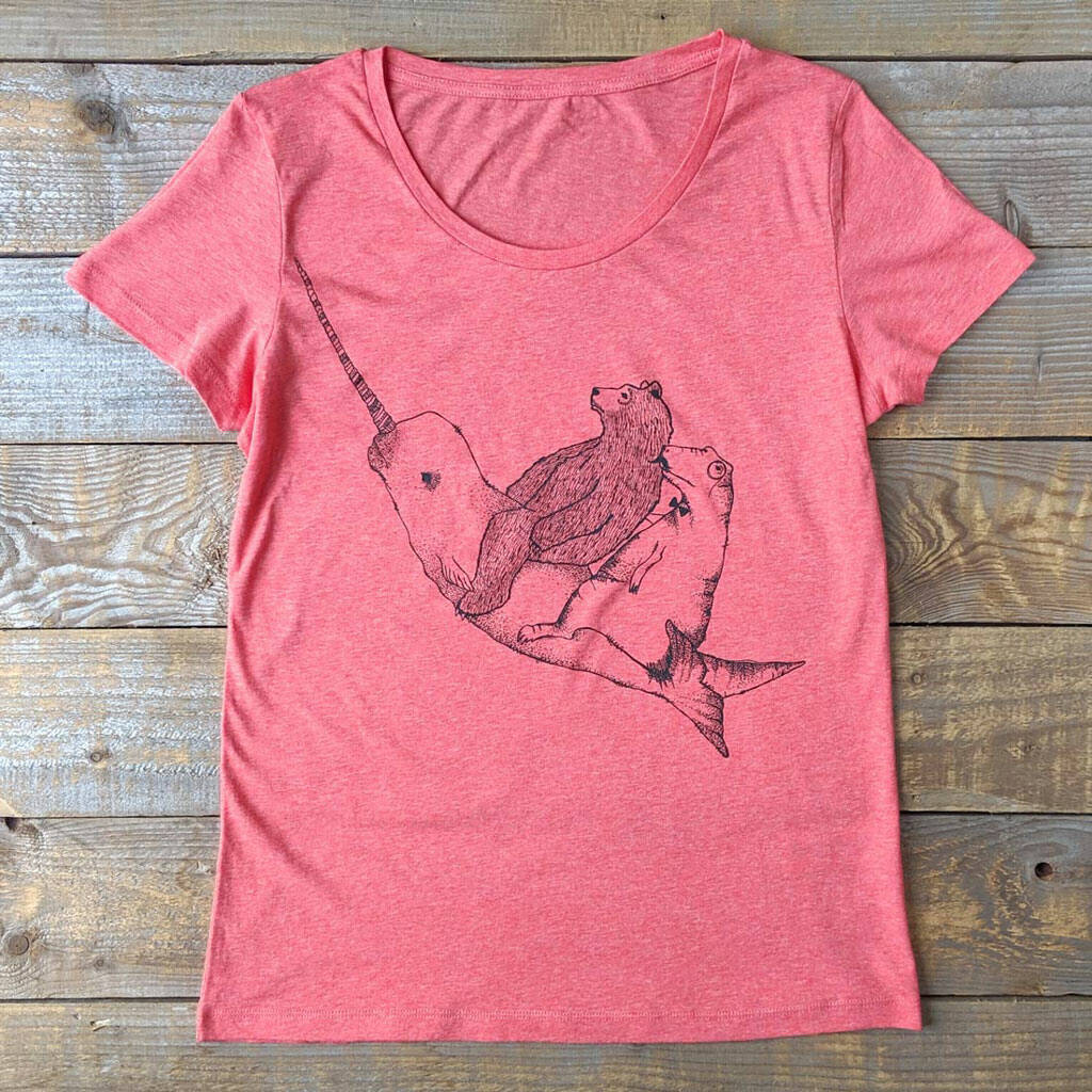 Narwhal And Bear Women's Organic T Shirt, 1 of 6