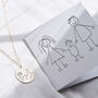 Child’s Actual Drawing Necklace, thumbnail 1 of 4