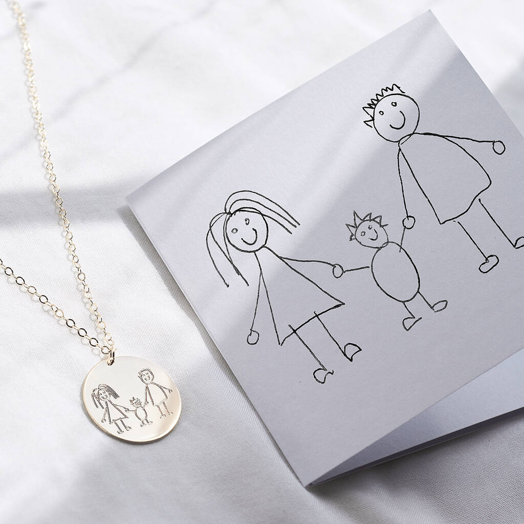 Child’s Actual Drawing Necklace, 1 of 4
