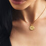 Graceful Gold Zodiac Pendant – Personalised Celestial Charm, thumbnail 2 of 9