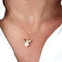 Sterling Silver Bee And Pearl Necklace, thumbnail 2 of 10
