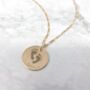 Gold Vermeil Plated Actual Baby Footprint Necklace, thumbnail 1 of 8