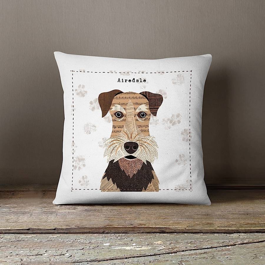 dog shaped cushion personalised