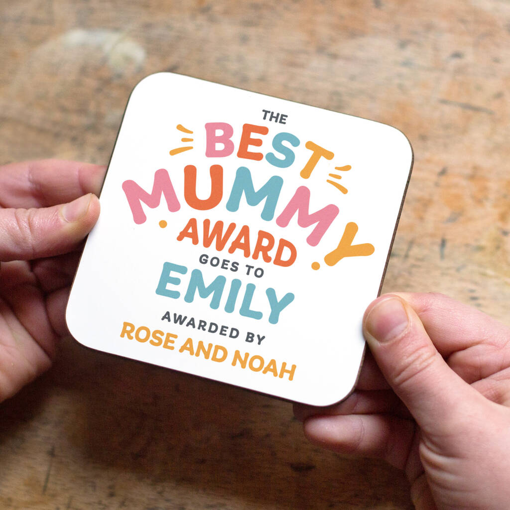 Personalised Best Mummy Award Coaster, 1 of 4