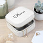 Personalised White Travel Jewellery Case, thumbnail 4 of 6