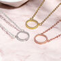 Pave Halo Eternity Circle Necklace, thumbnail 1 of 7