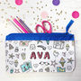Personalised Pencil Case With Doodle Graffitti Design, thumbnail 4 of 12