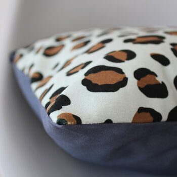 Velvet Leopard Print Cushion, 5 of 12