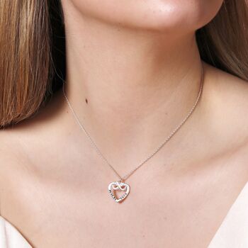 Personalised Sterling Silver Infinity Heart Necklace, 2 of 5