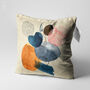 Ivory Cushion Cover With Water Colour Patterned, thumbnail 3 of 7