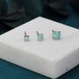 Mint Green Opal Stud Earrings, thumbnail 9 of 12