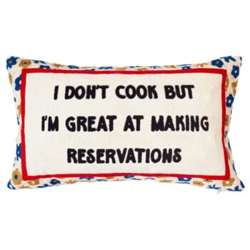 I Don't Cook Needlepoint Cushion, 2 of 2