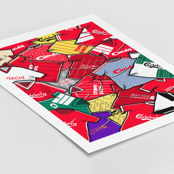 Liverpool Football Shirt Mash Up Print, 3 of 3