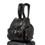 Amber Midi Embossed Black Leather Backpack, thumbnail 4 of 10