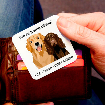 Personalised In Case Of Emergency Pet Wallet Card, 2 of 9
