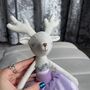 Christmas Linen Ballerina Reindeer Soft Toy, thumbnail 2 of 9