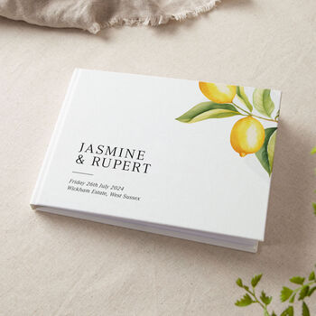 Sicily Personalised Names Wedding Guest Book, 2 of 3
