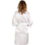 British Made White Short Bridal Satin Dressing Gown With Lace Detail Ladies Size Eight To 28 UK, thumbnail 5 of 5