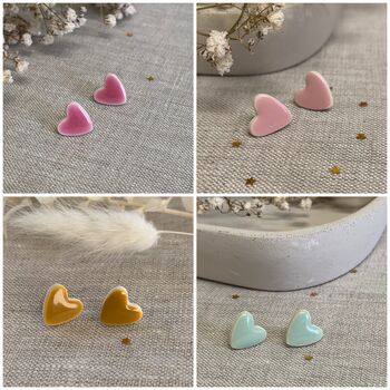 Happy Birthday Ceramic Heart Earrings, 2 of 8