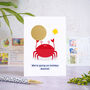 Personalised Crab Themed Holiday Reveal Scratch Card, thumbnail 4 of 9