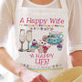 Personalised 'A Happy Wife' Apron, thumbnail 1 of 6