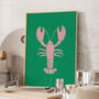 Lobster Linocut Style Print, thumbnail 2 of 5