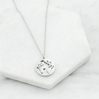 Personalised Special Location Coordinates Map Necklace, 6 of 10