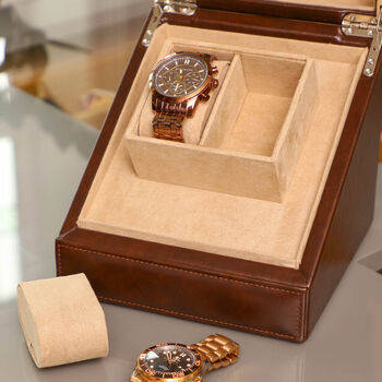 Dad's Personalised Large Double Watch Display Case, 4 of 7
