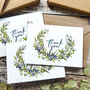 Olive Floral Thank You Cards And Envelopes, thumbnail 7 of 7