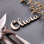 Personalised Wooden Wedding Name Place Setting, thumbnail 1 of 5