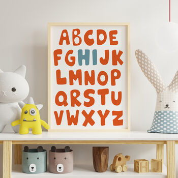 Children's Alphabet 'Hi' Typography Print, 5 of 6