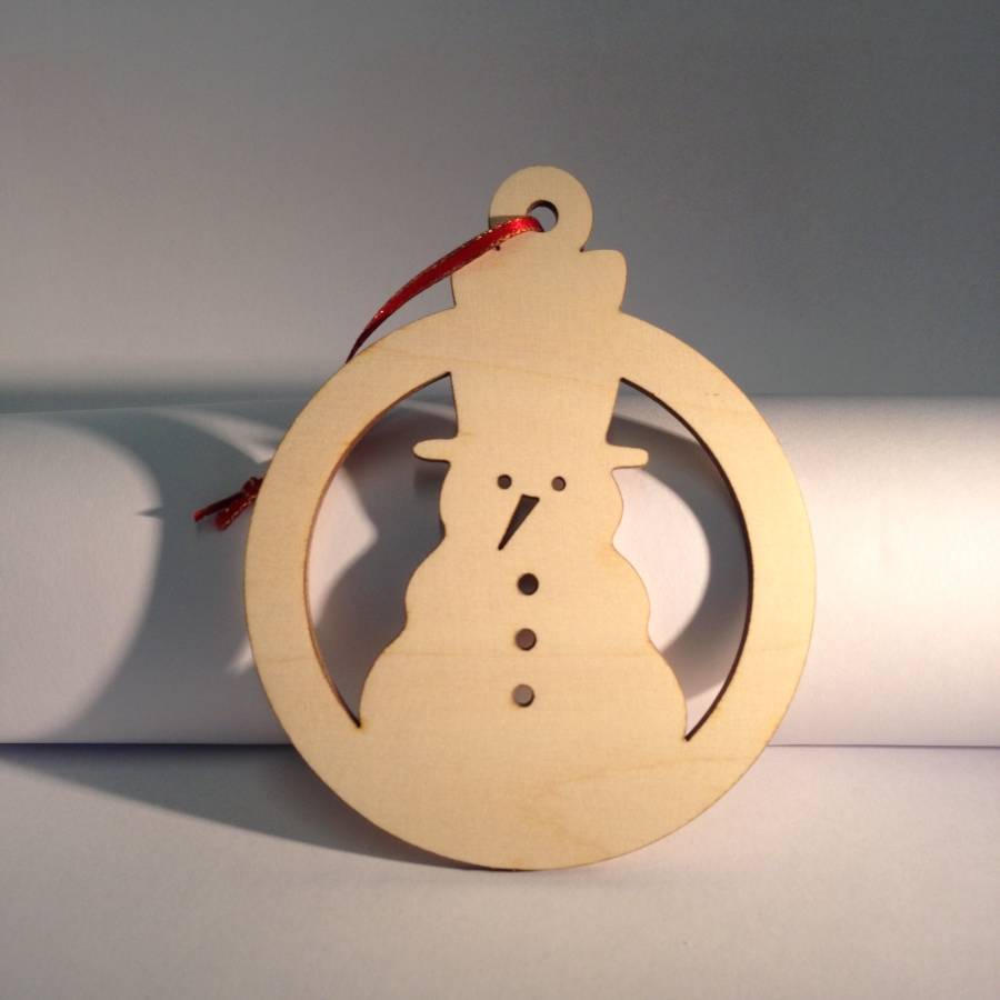 wooden bauble hanging decorations can be personalised by wendover wood ...