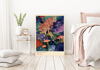 Japanese Abstract Mushroom Art Print, 4 of 4