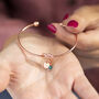 Rose Gold Plated Friendship Knot Bangle, thumbnail 1 of 12