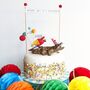 Personalised Crocodile Party Animal Cake Topper Set, thumbnail 2 of 5