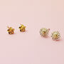 Flower Bouquet Sterling Silver Studs With Chocolates, thumbnail 6 of 7