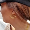 Gold Geometric Hoop Earrings By Misskukie Notonthehighstreet Com