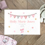 Personalised Pink Garland Baby White Keepsake Box Three Sizes, thumbnail 3 of 6