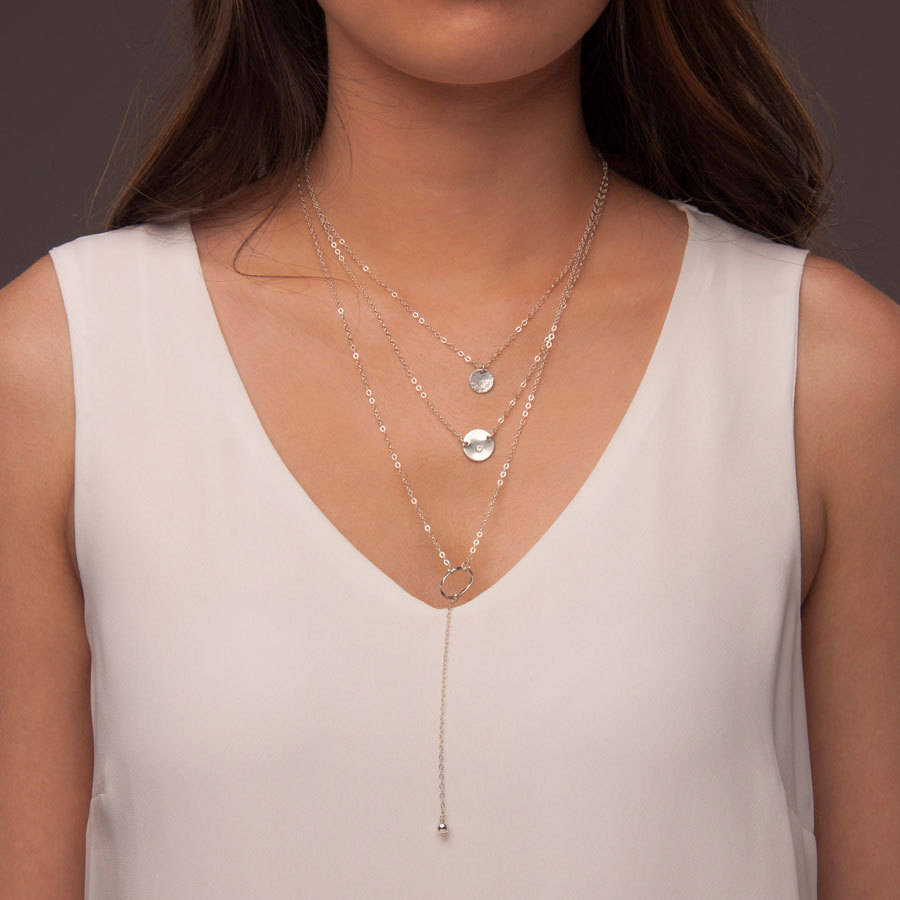 Long Sterling Silver Y Necklace By Lulu + Belle