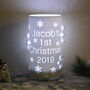 Personalised Baby's First Christmas LED Snowflake Light, thumbnail 3 of 5