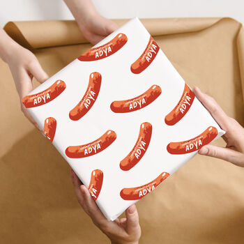 Personalised Clever Sausage Graduation Wrapping Paper, 2 of 2