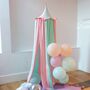 Pink And Mint Stripe Canopy Tent, thumbnail 1 of 6