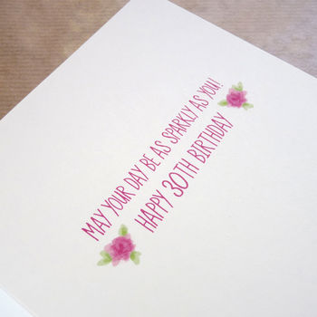 'Sparkly As You' Gold Glitter Letter Birthday Card, 3 of 4